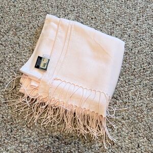 Pashmina Light Pink Fringed Scarf